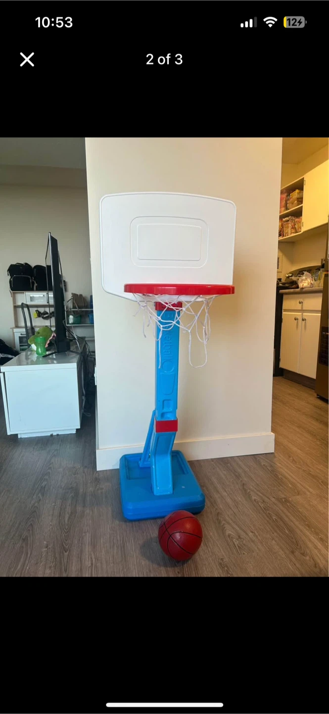 Blue Kids Basketball Hoop with Ball - photo 2