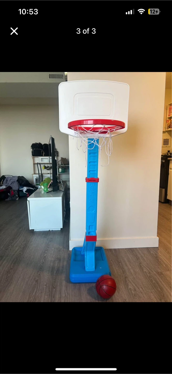 Blue Kids Basketball Hoop with Ball - photo 3