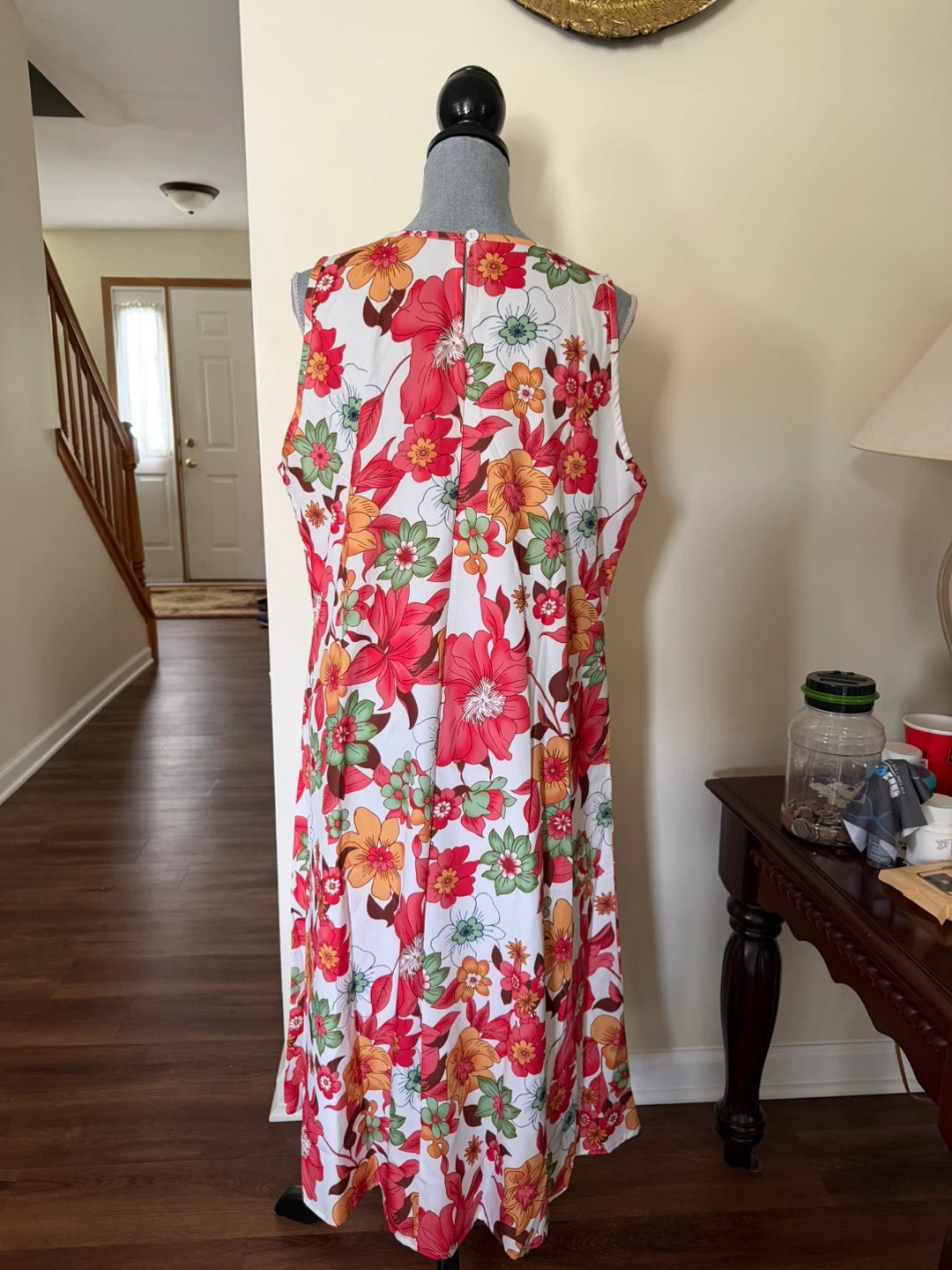 XXL Floral Sleeveless Maxi Dress - photo 3