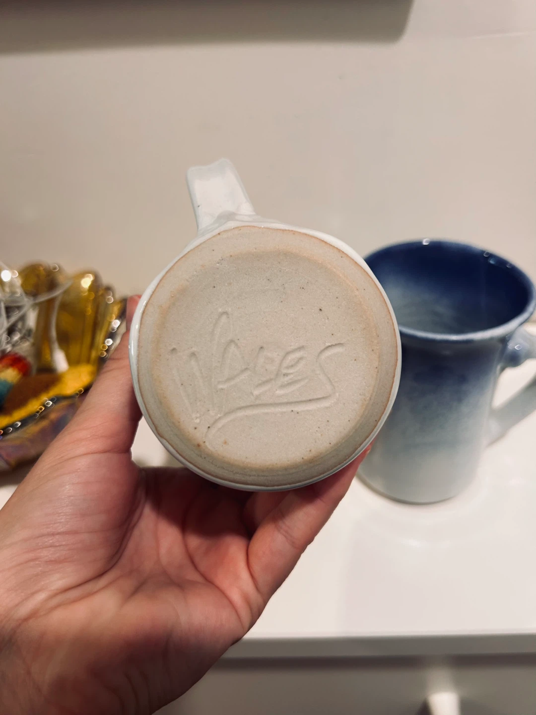 2 Blue Ceramic Mugs from Wales - photo 2