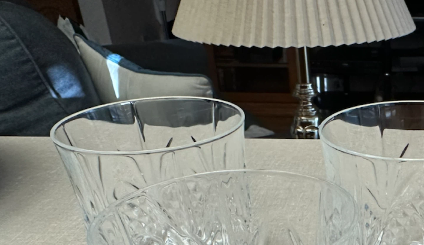 Set of 4 Crystal Glass Tumblers