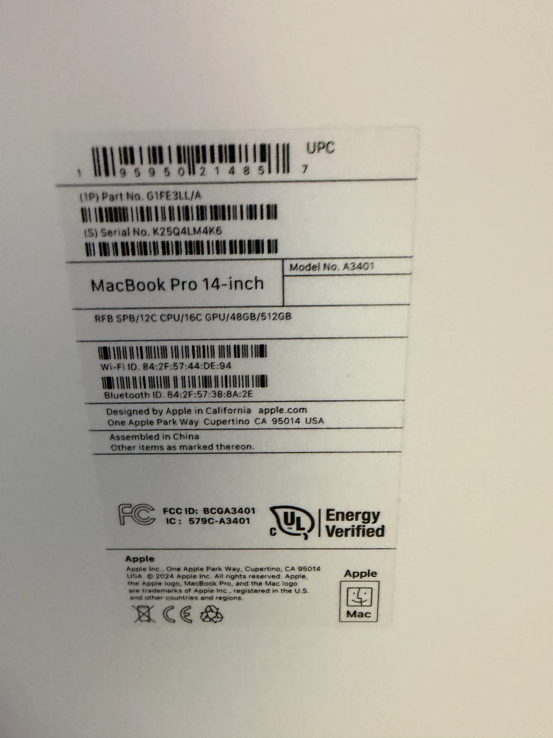 Apple MacBook Pro M4 Pro 14-inch, 48gb, 512gb