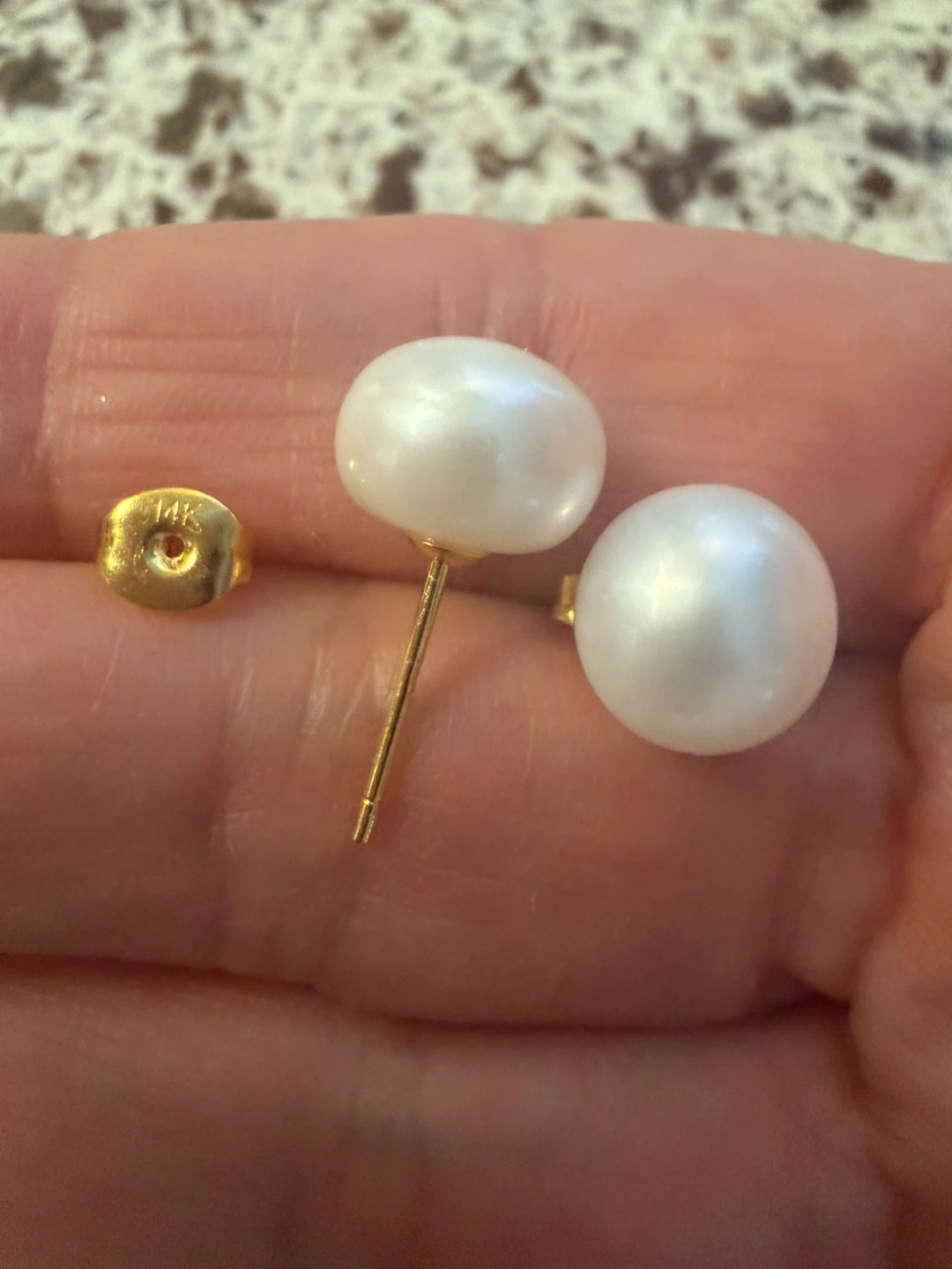New 14k real akoya pearls earrings