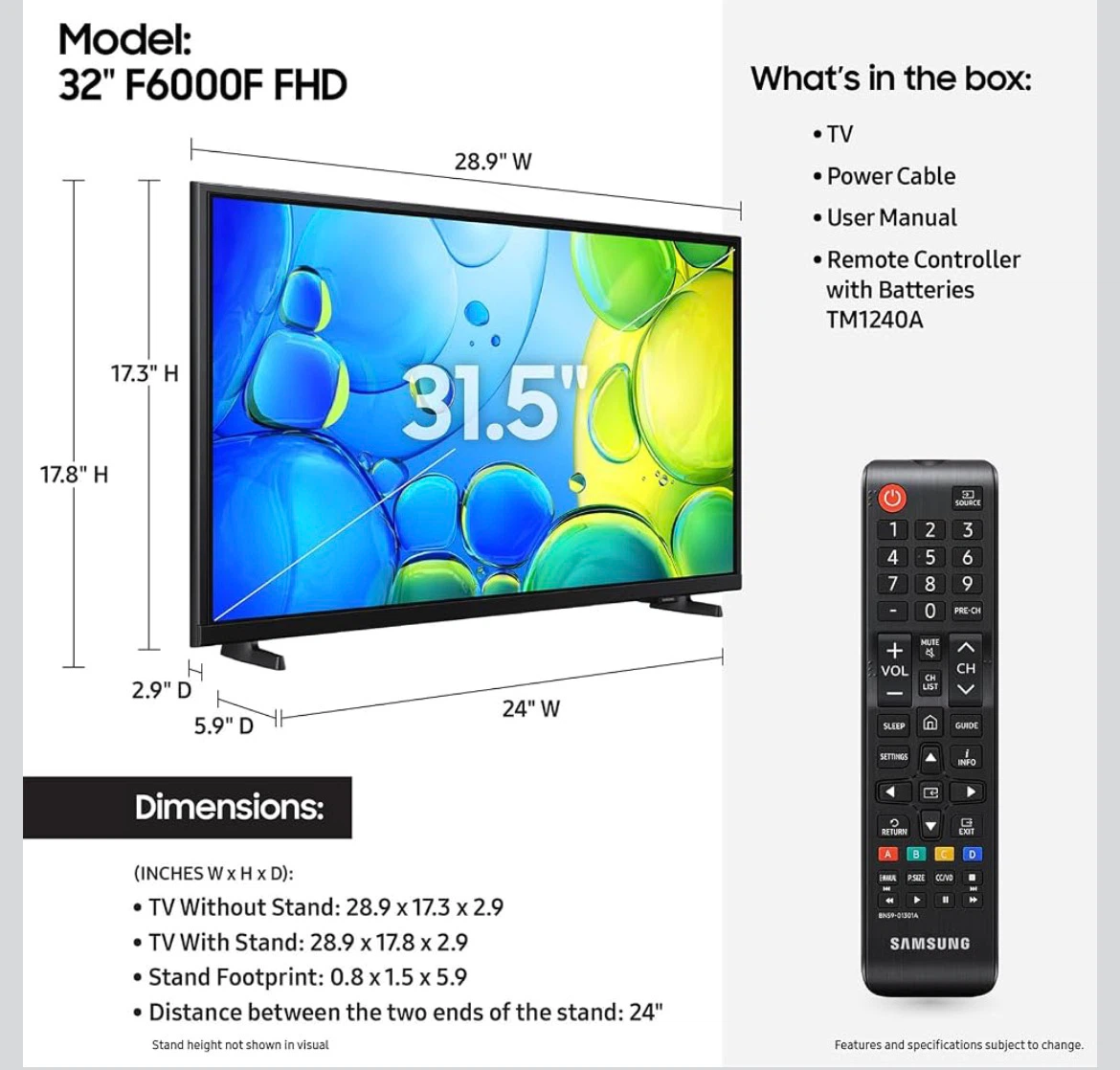 Samsung 32" F6000F FHD TV - photo 2