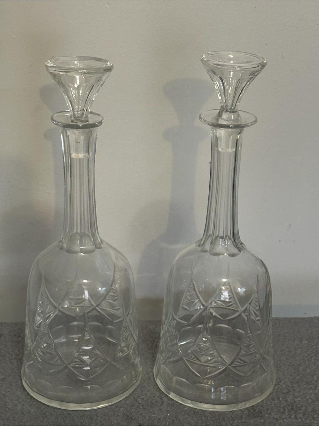 Rare Pristine Georgian Decanters Matching Marks - photo 2
