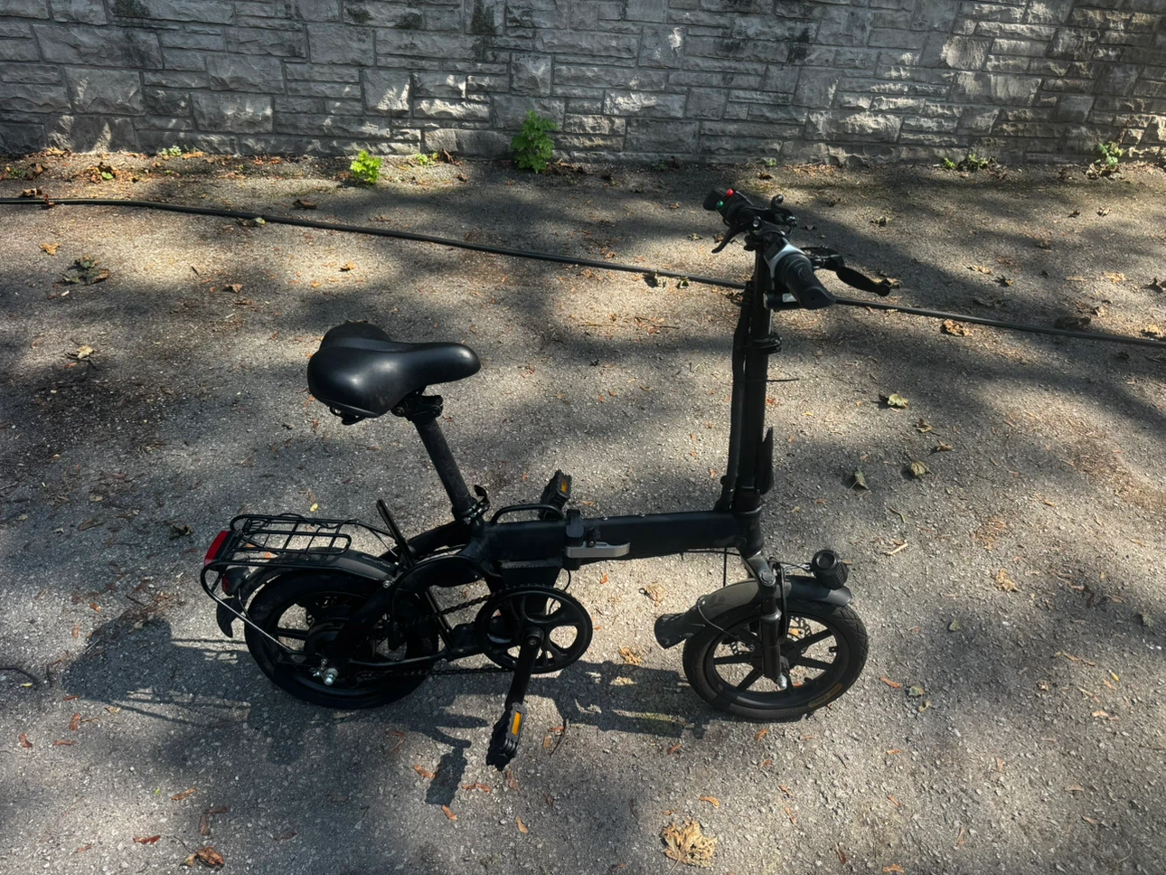 Black Folding Electric Bicycle