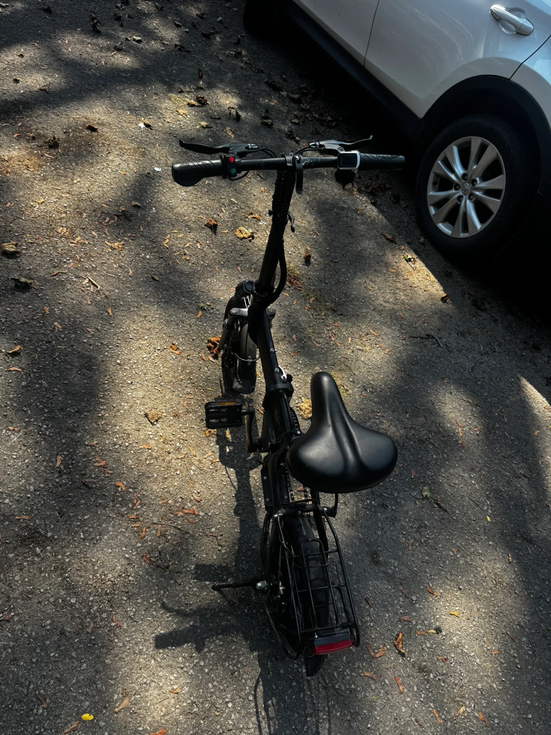 Black Folding Electric Bicycle - photo 2