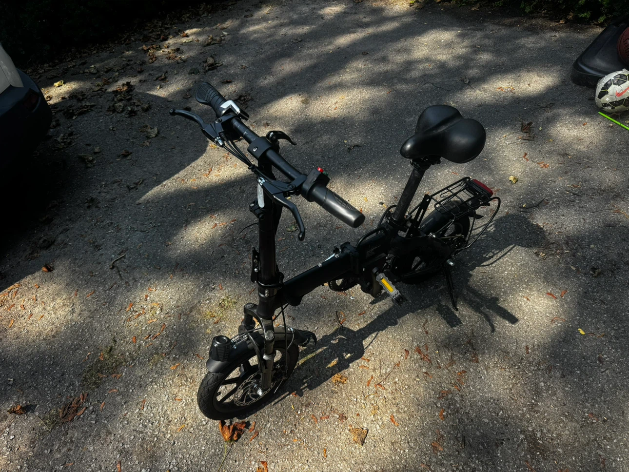 Black Folding Electric Bicycle - photo 3
