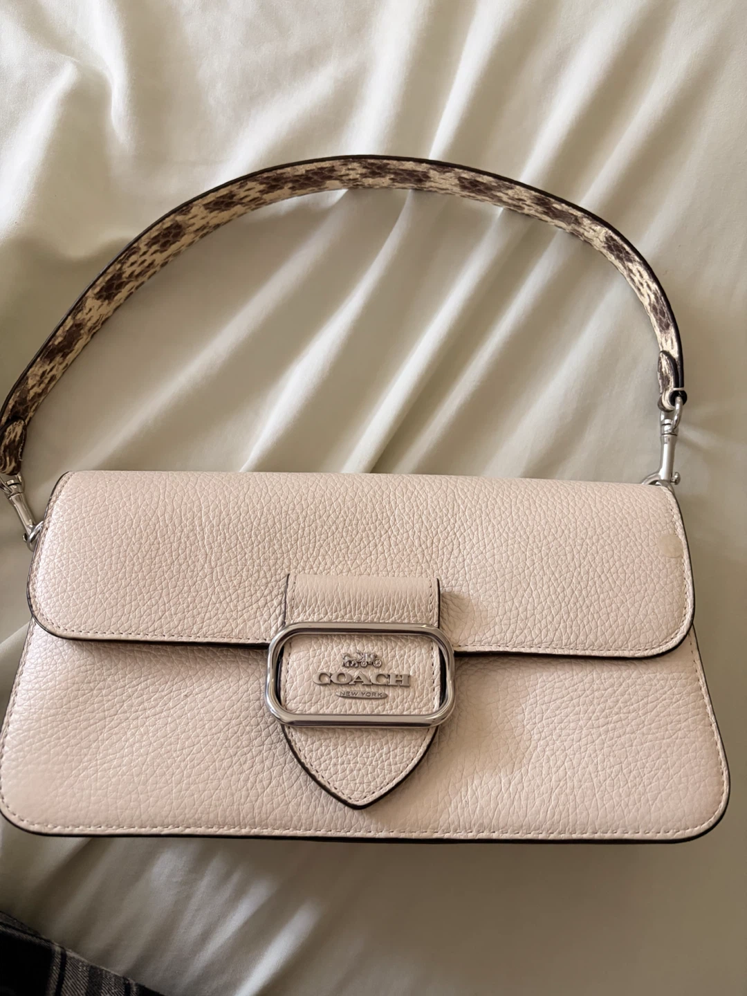 Coach Shoulder Bag - beige white