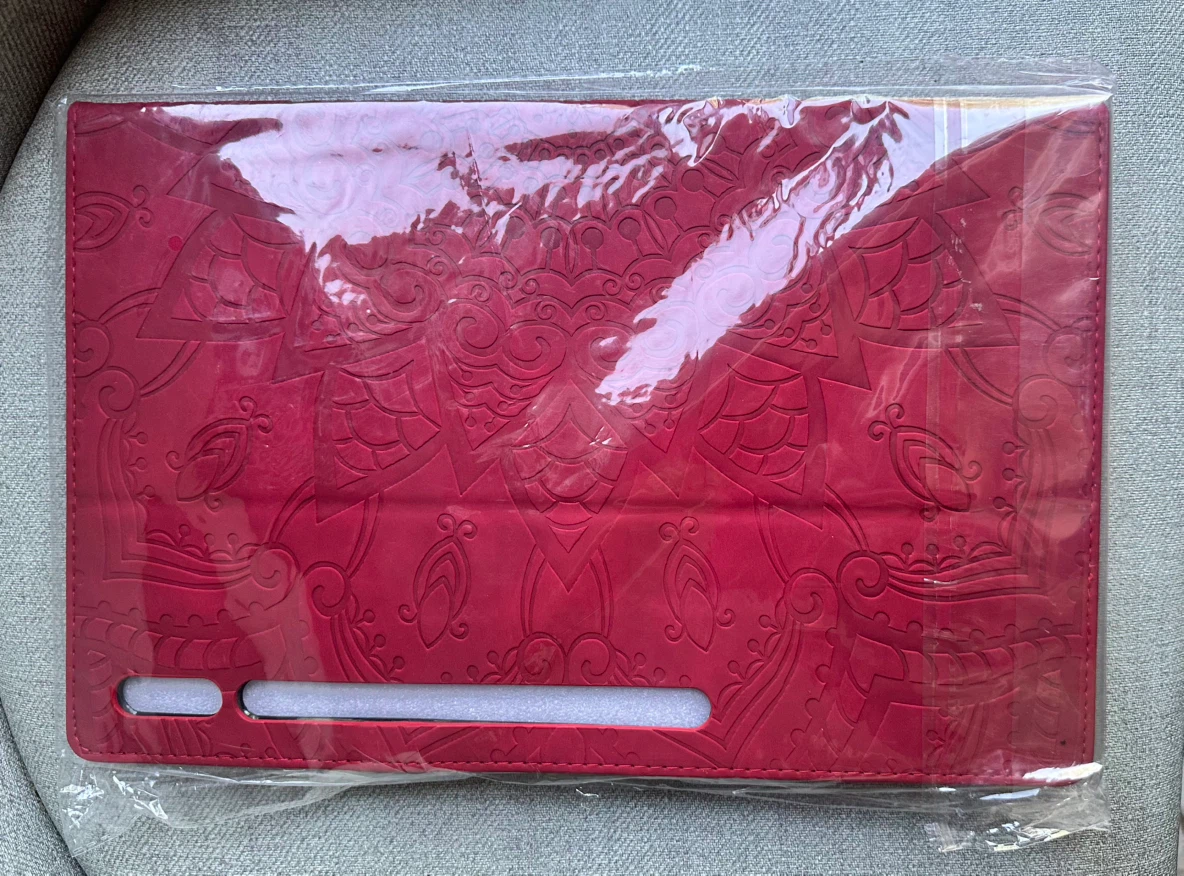Red Mandala Tablet Case for Samsung Galaxy Tab S8 Ultra - photo 2