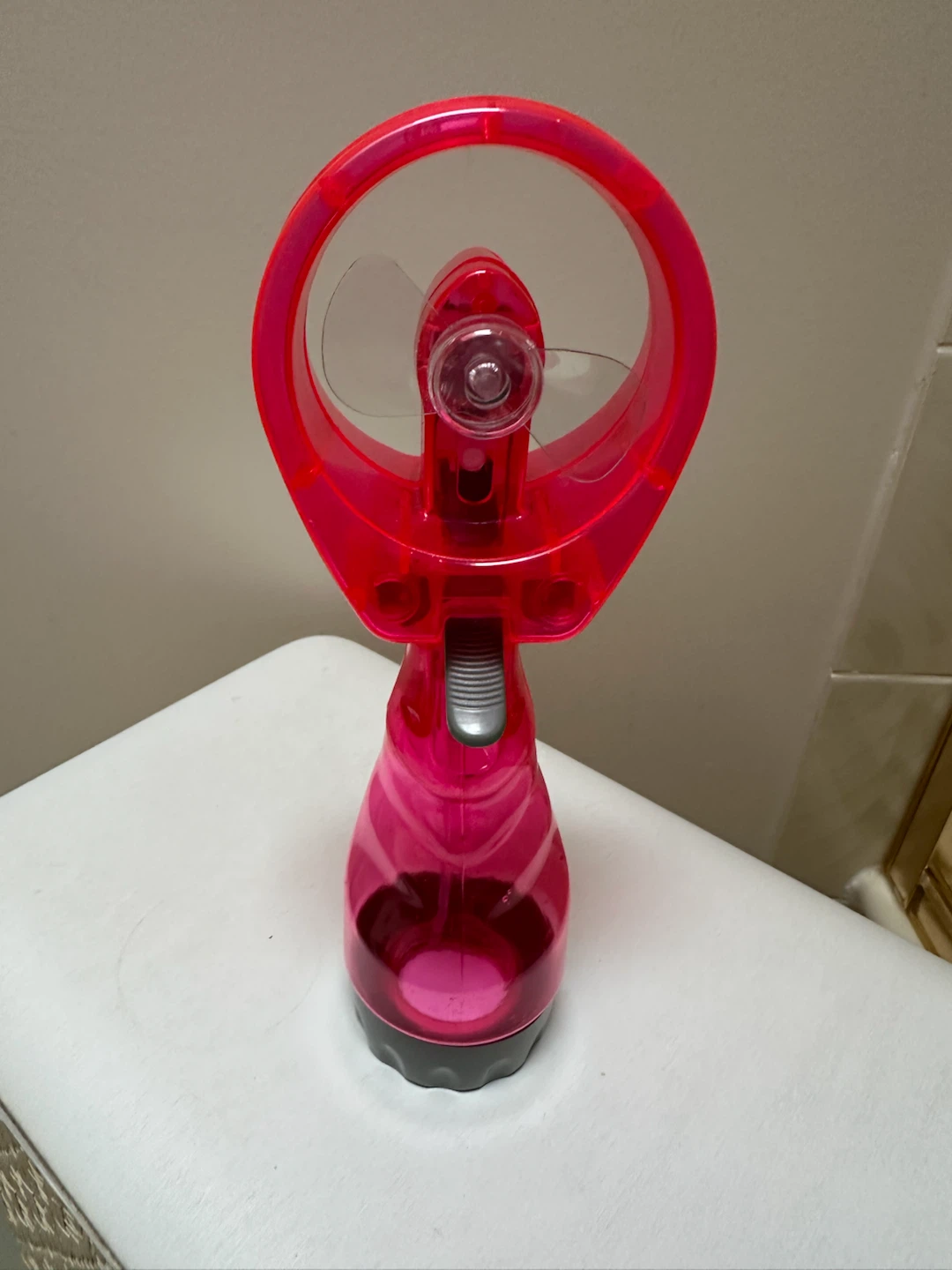 Pink Water Spray Fan