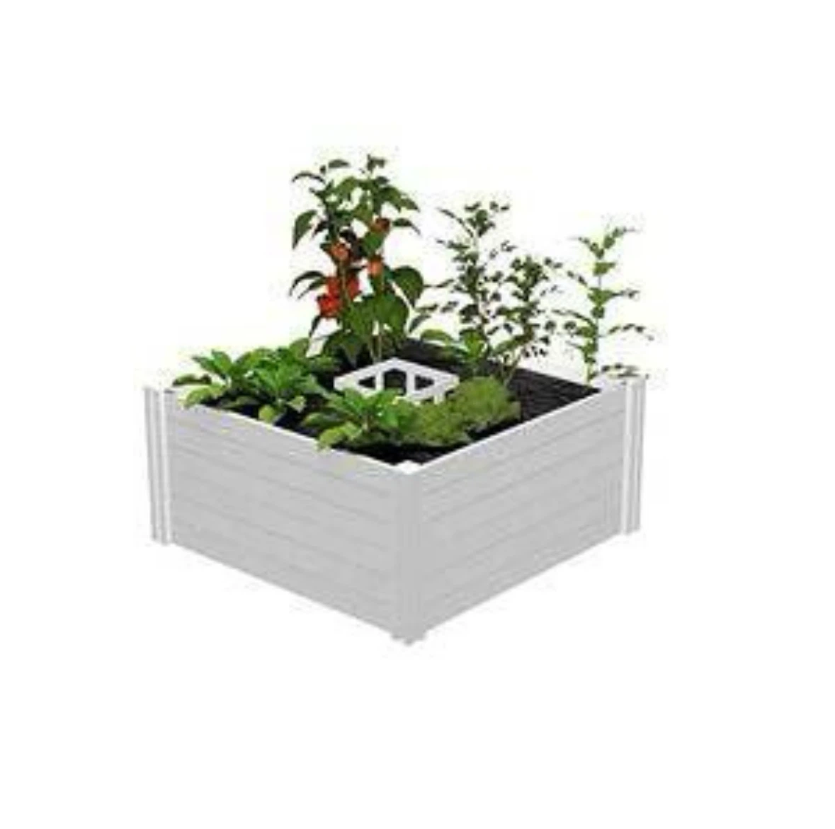 Vita Classic 4 Foot Keyhole Garden Bed with Composting Basket