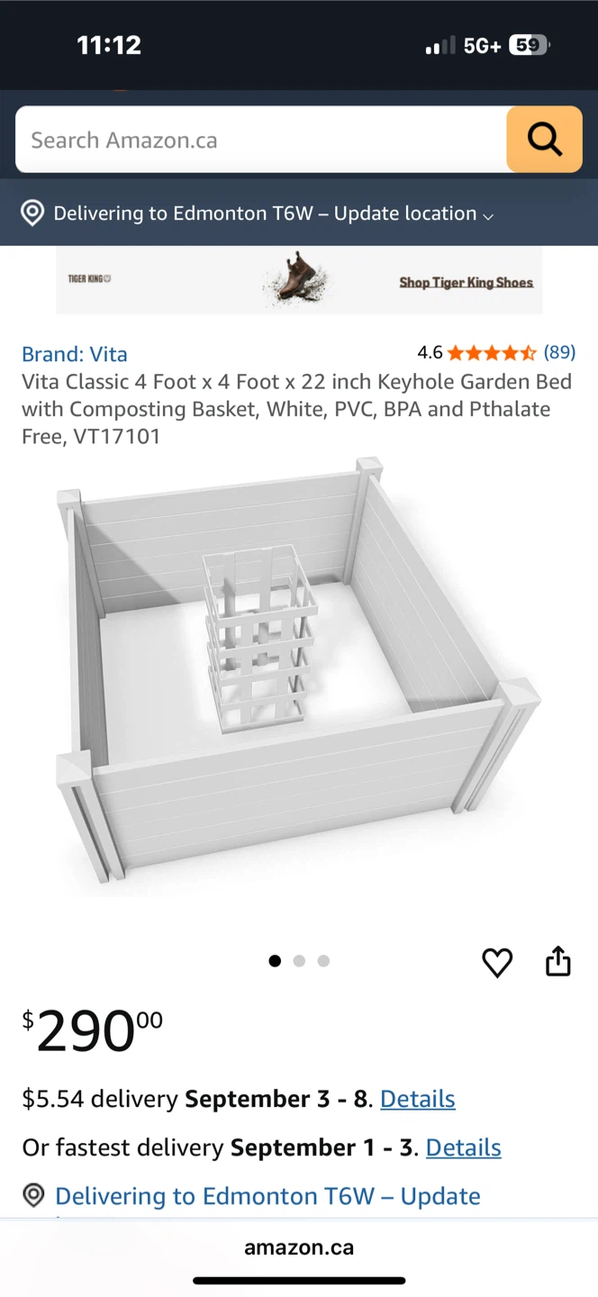 Vita Classic 4 Foot Keyhole Garden Bed with Composting Basket - photo 2