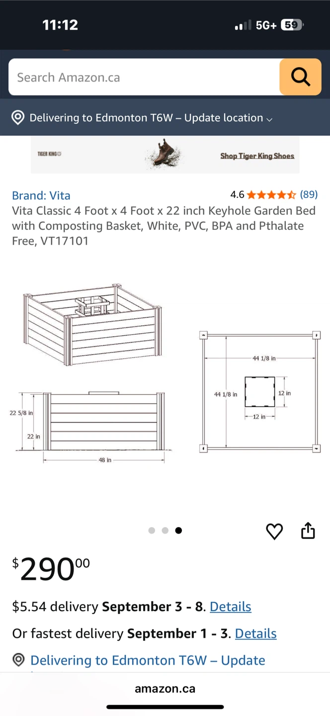 Vita Classic 4 Foot Keyhole Garden Bed with Composting Basket - photo 3