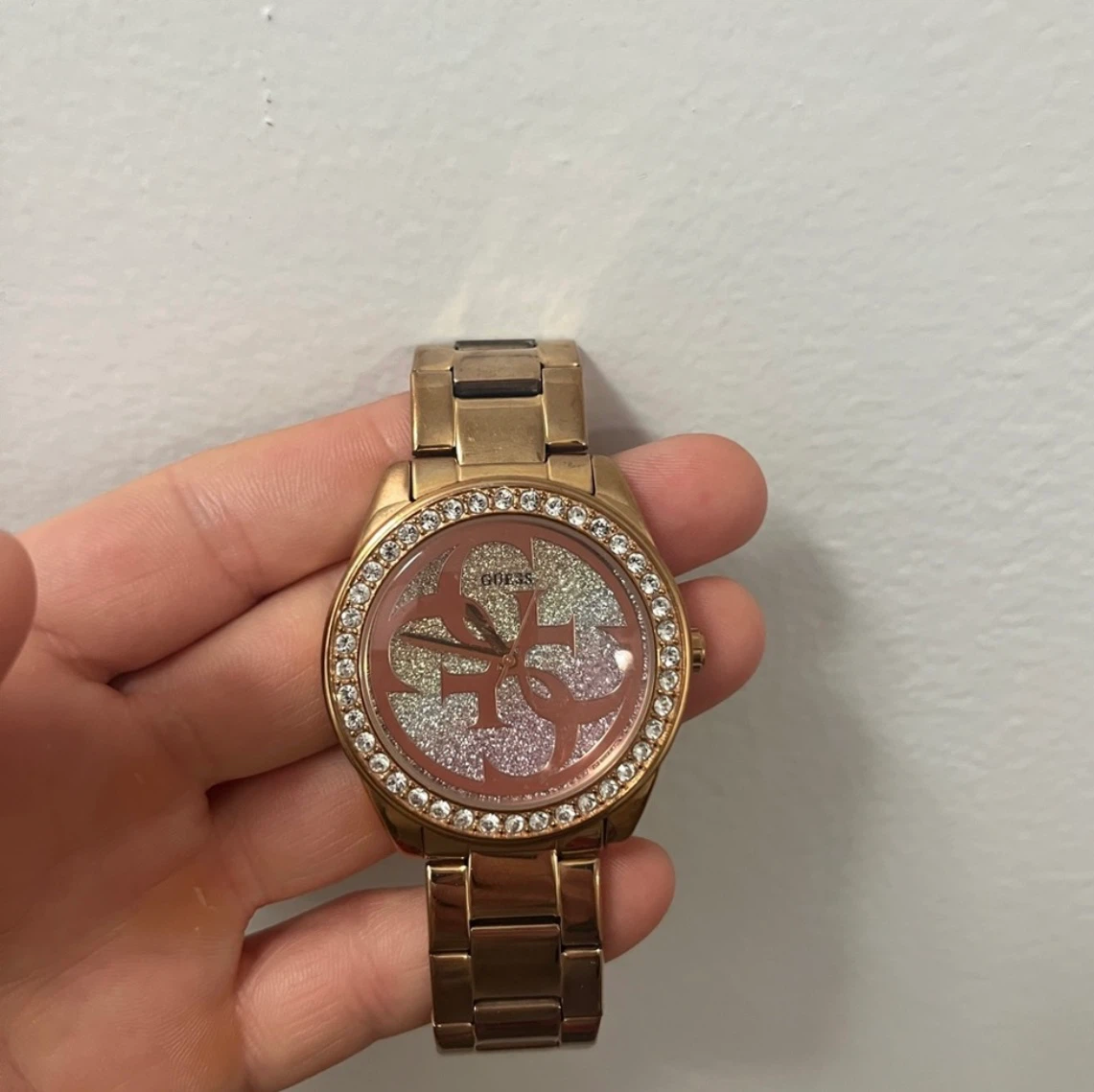 GUESS Rose Gold Watch with Crystals