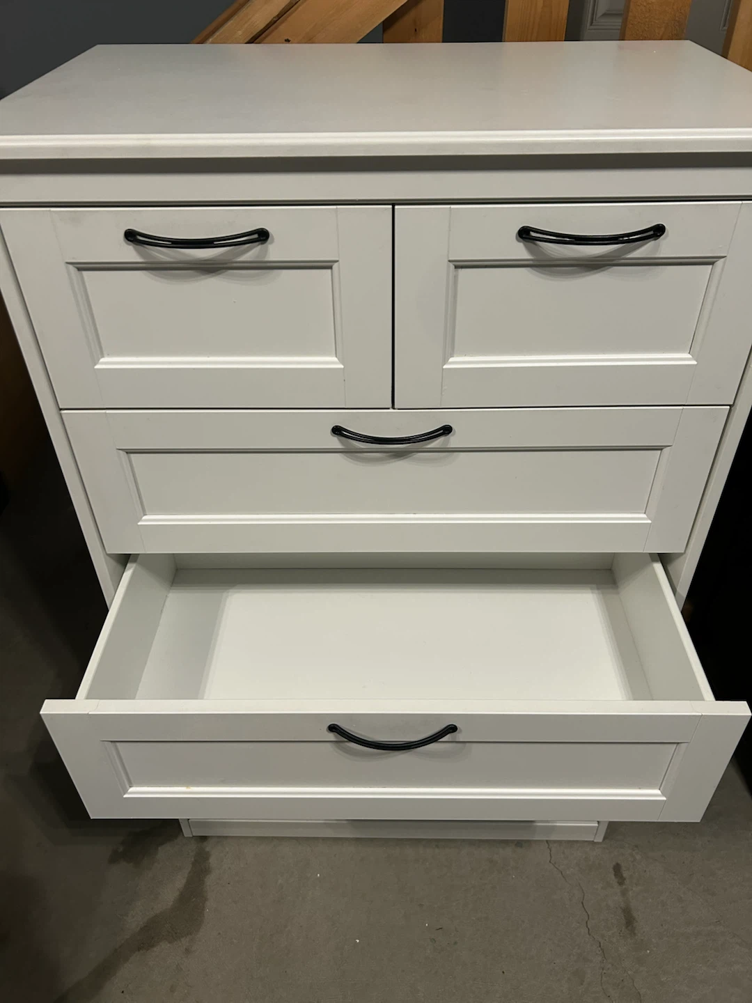 IKEA White dresser with black handle - photo 4