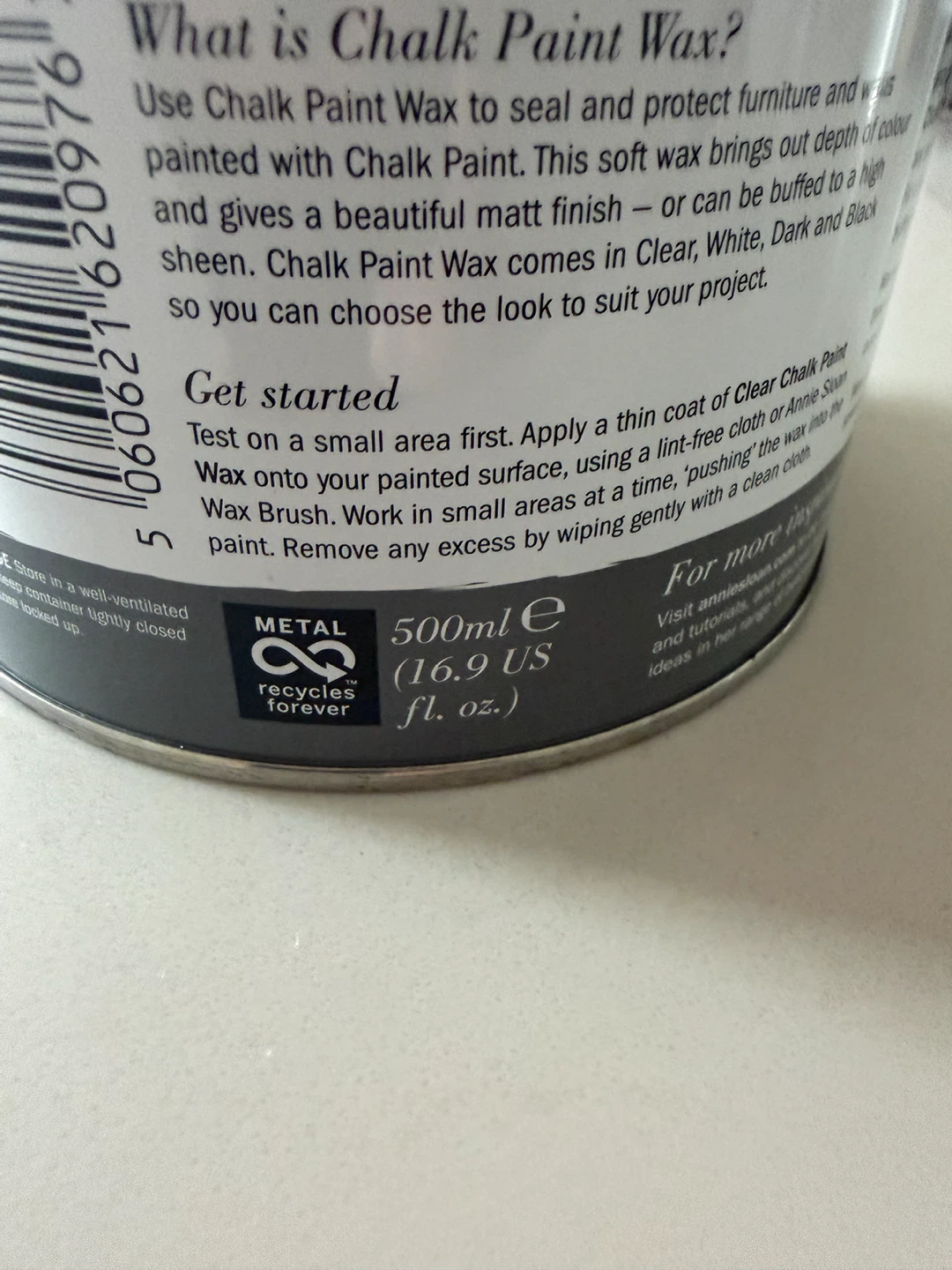 Annie Sloan Clear Chalk Paint Wax 500ml – NEW – $35 - photo 2