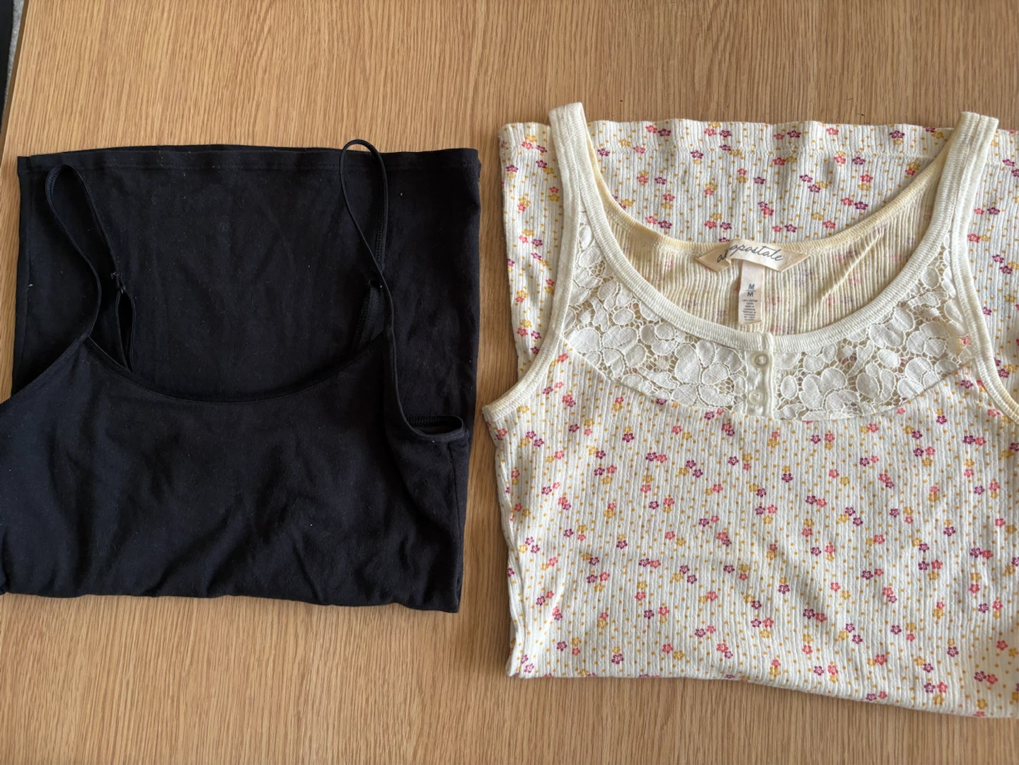 Black Camisole and Floral Tank Top ($5 each)