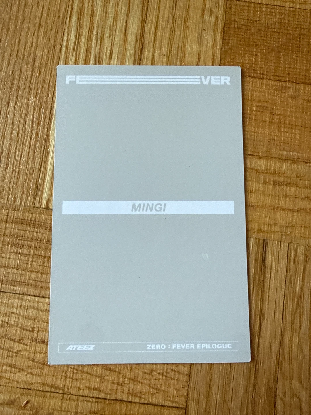 ATEEZ Mingi Photocard - Zero: Fever Epilogue - photo 2