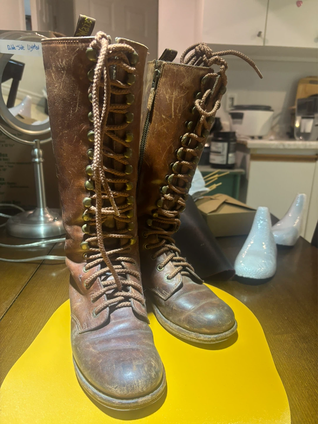 Rare Vintage Dr. Martens Tall Leather Boots - Size  5 woman