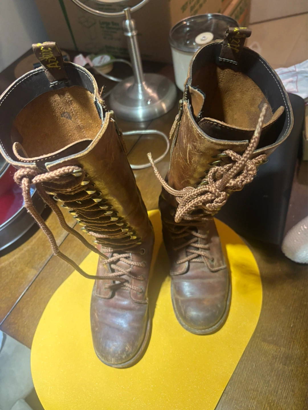 Rare Vintage Dr. Martens Tall Leather Boots - Size  5 woman - photo 2