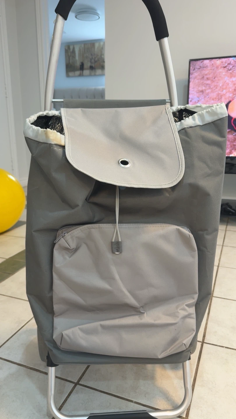 Grey Shopping Cart Trolley Bag