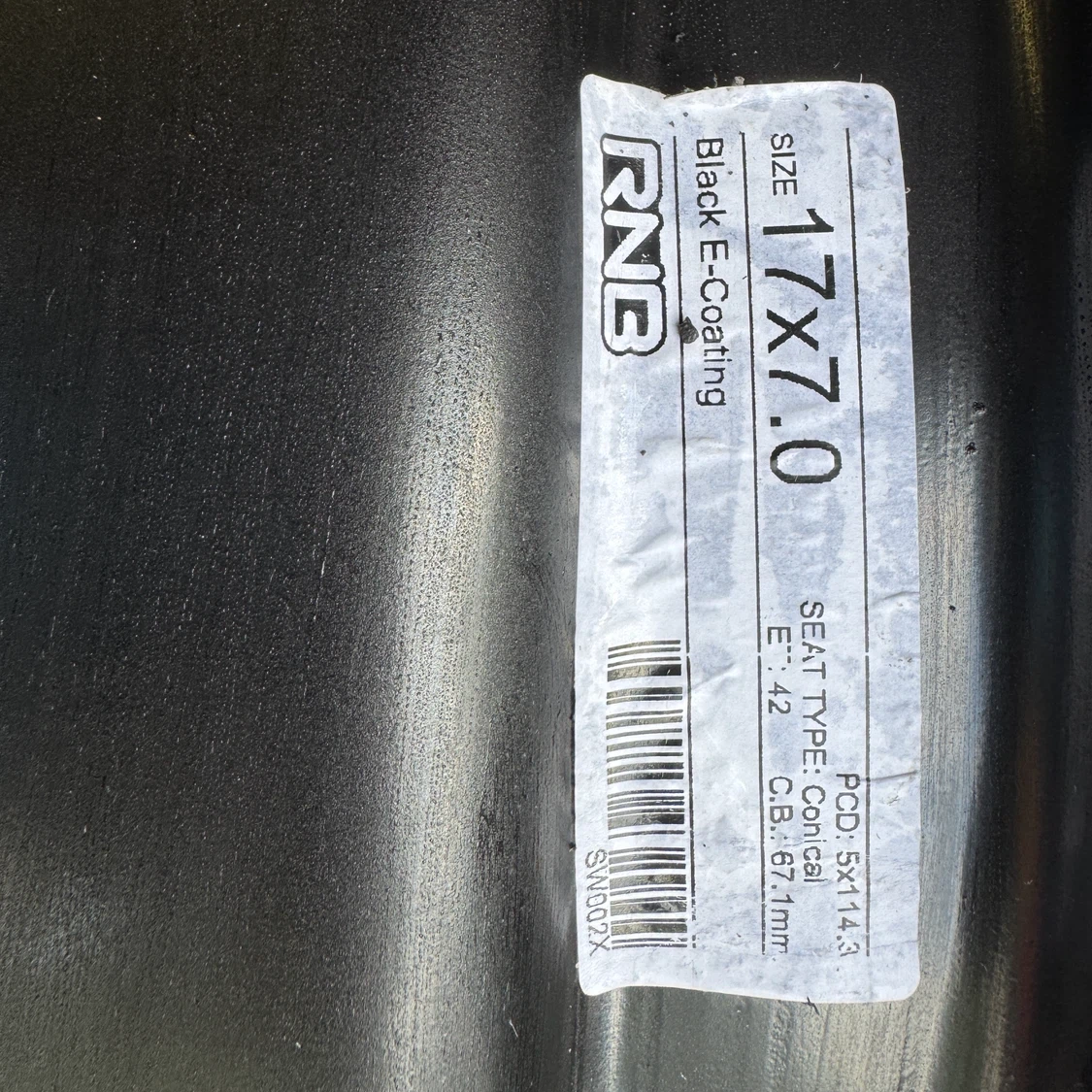 17” black steel rims 5×114.3 bolt pattern and 67.1 mm centre - photo 4