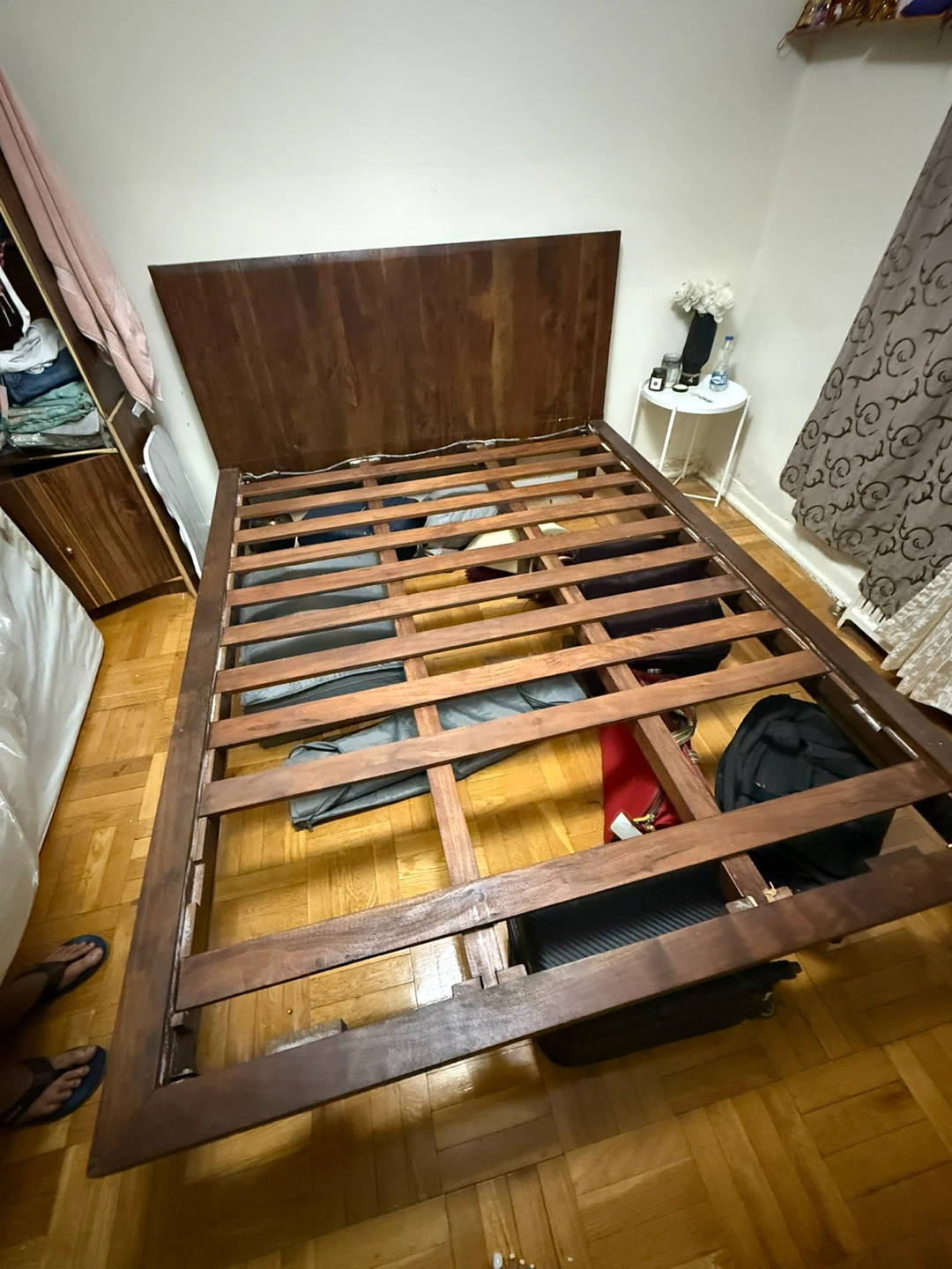 Wooden Bed Frame with Headboard - photo 2