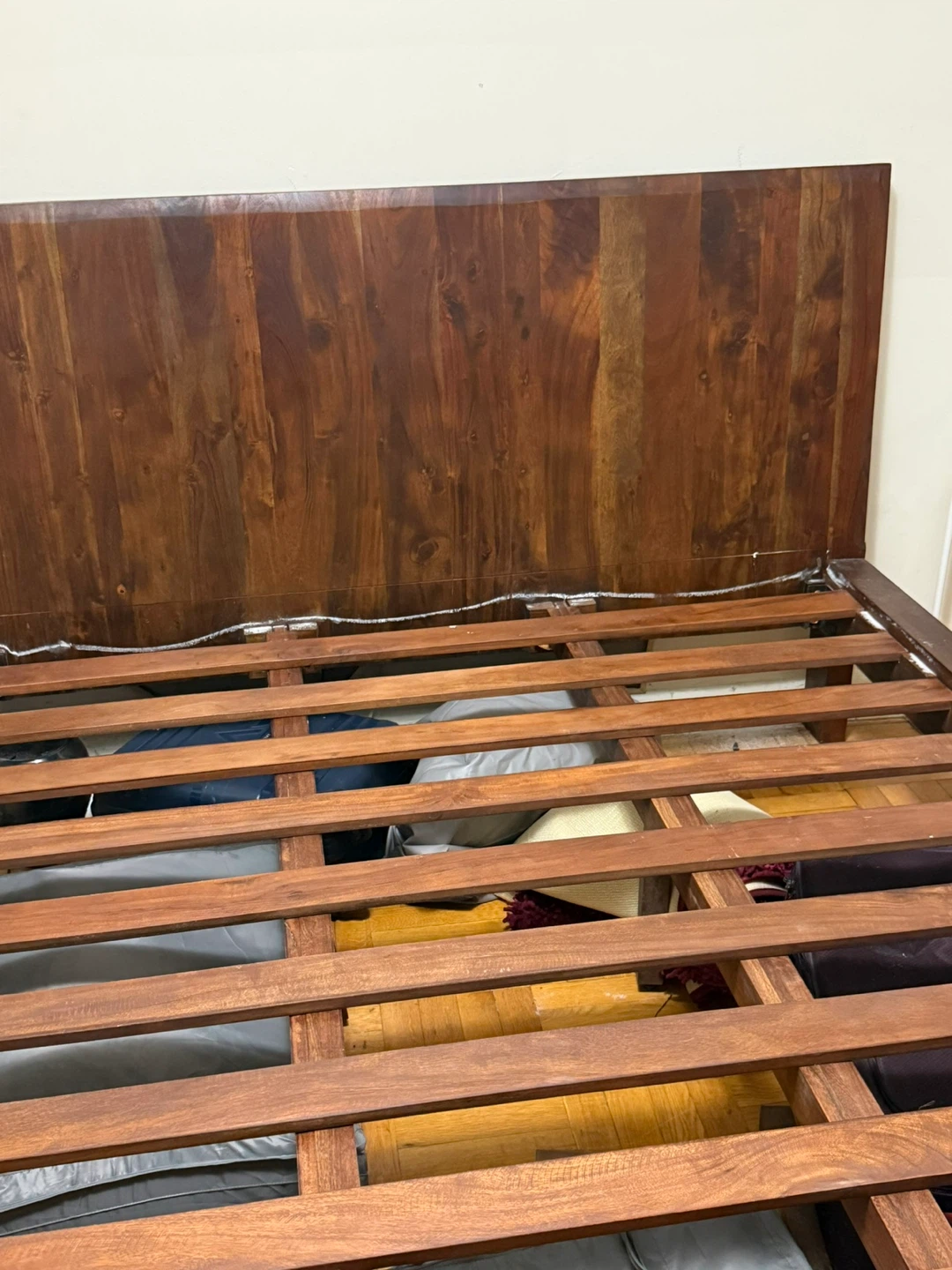 Wooden Bed Frame with Headboard - photo 4