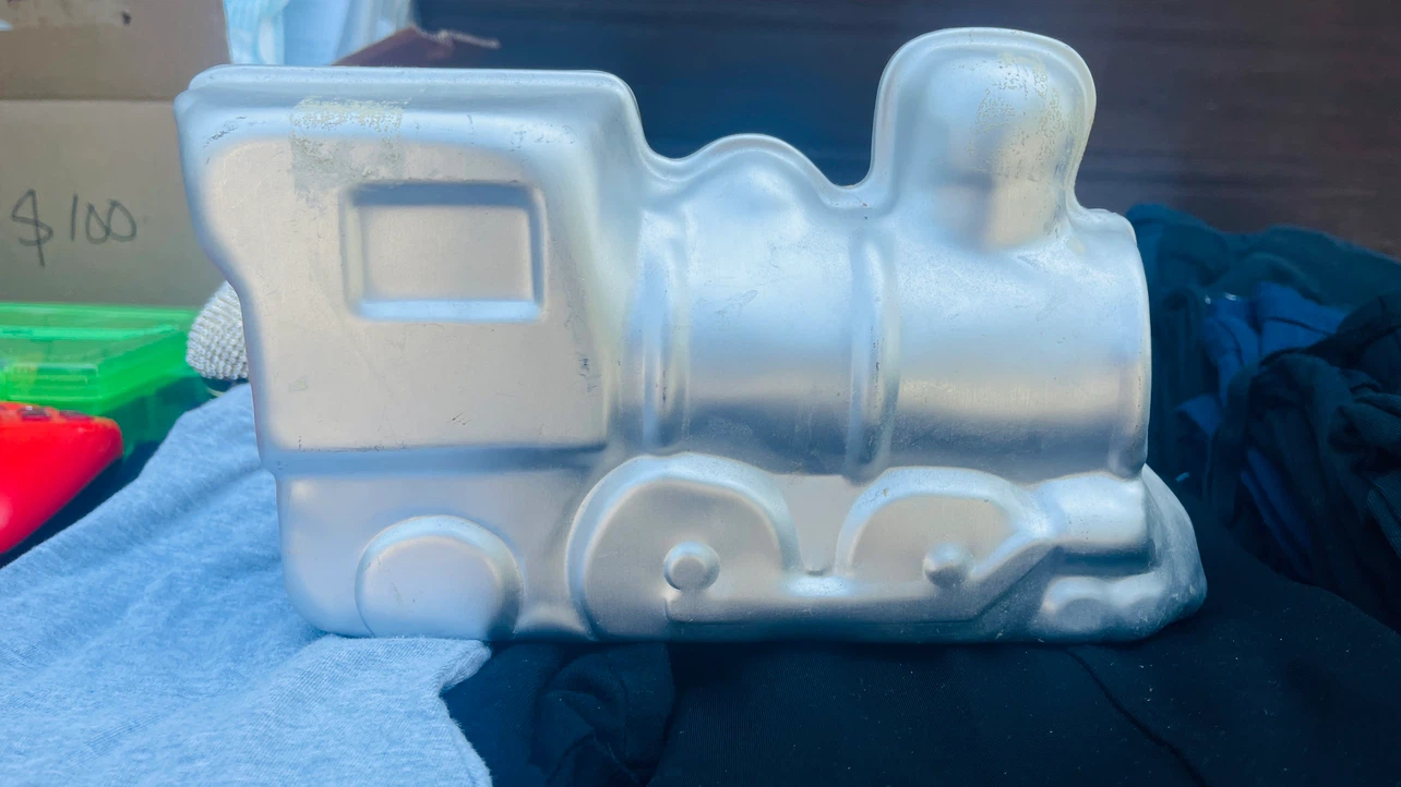 Vintage Train & Car Shaped Cake Pan