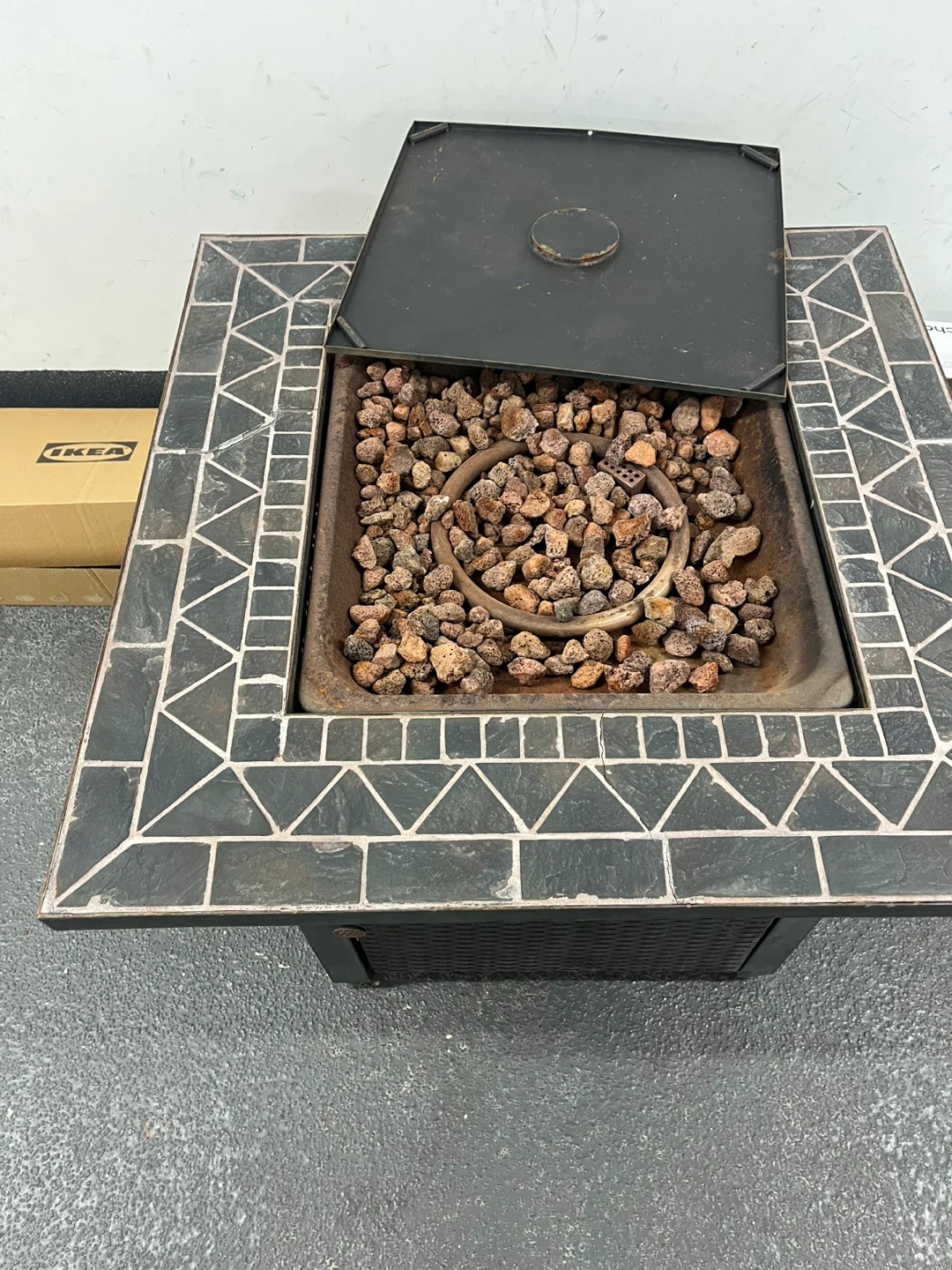 Square Mosaic Top Fire Pit Table - photo 2