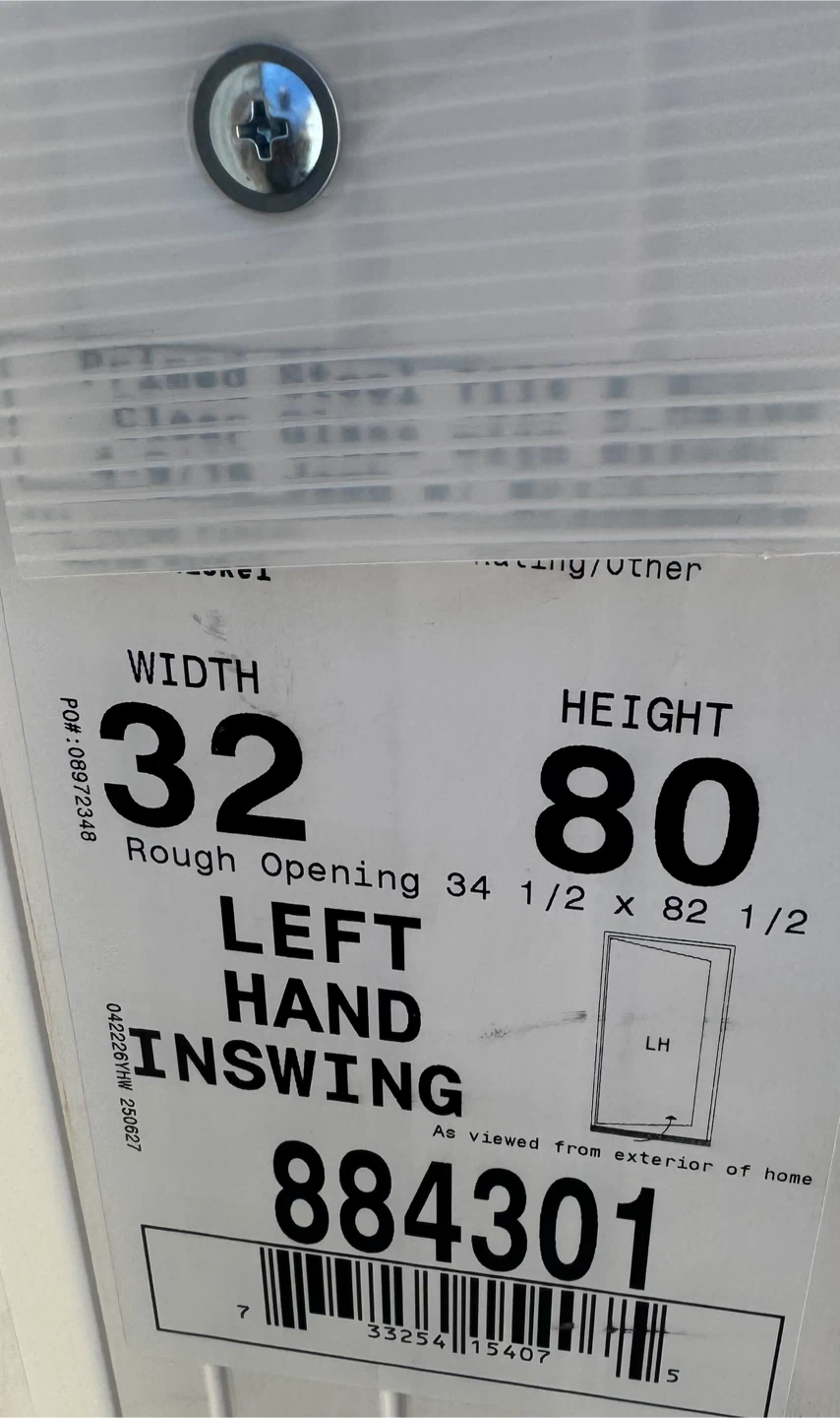 32x80 Left Hand Inswing Entry Door (DOOR ONLY) - photo 3