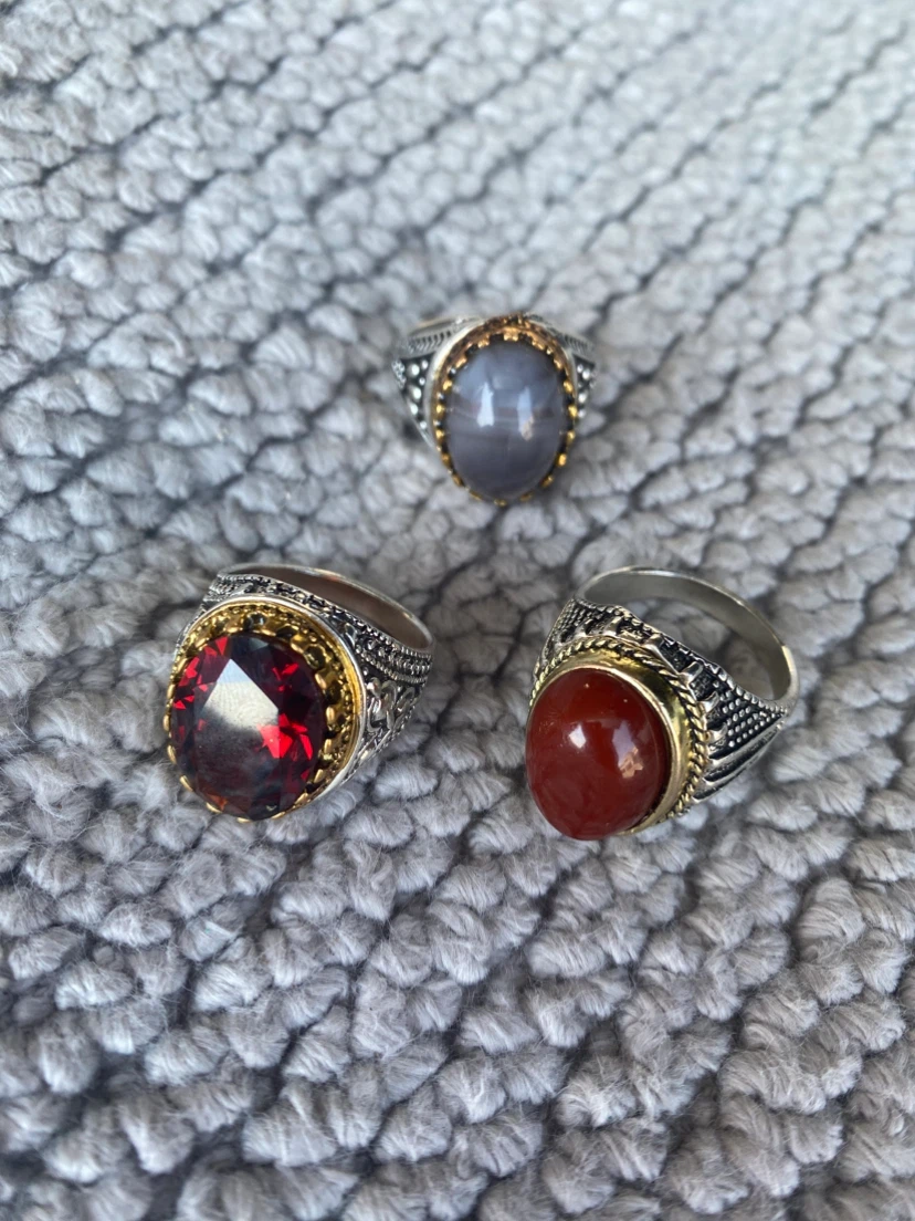 Set of 3 custom ring mens(size 9-10)10each