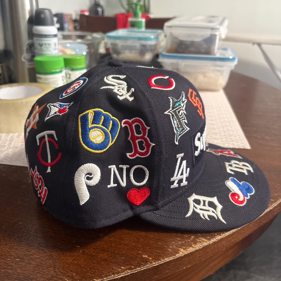 Supreme MLB Patchwork Box Logo Fitted Hat - photo 4
