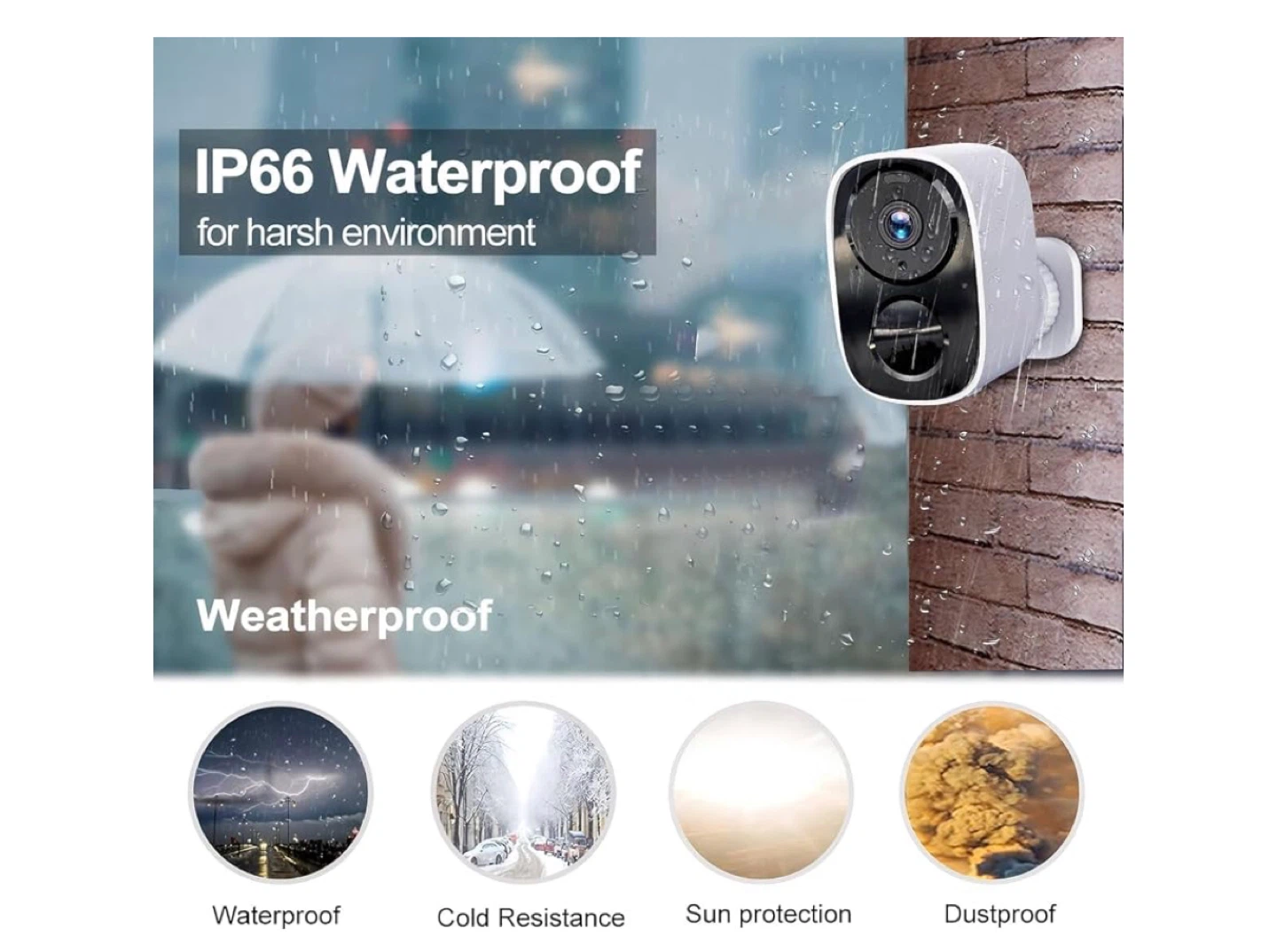 2x White Wireless Security Cameras with PIR Motion Detection - photo 2
