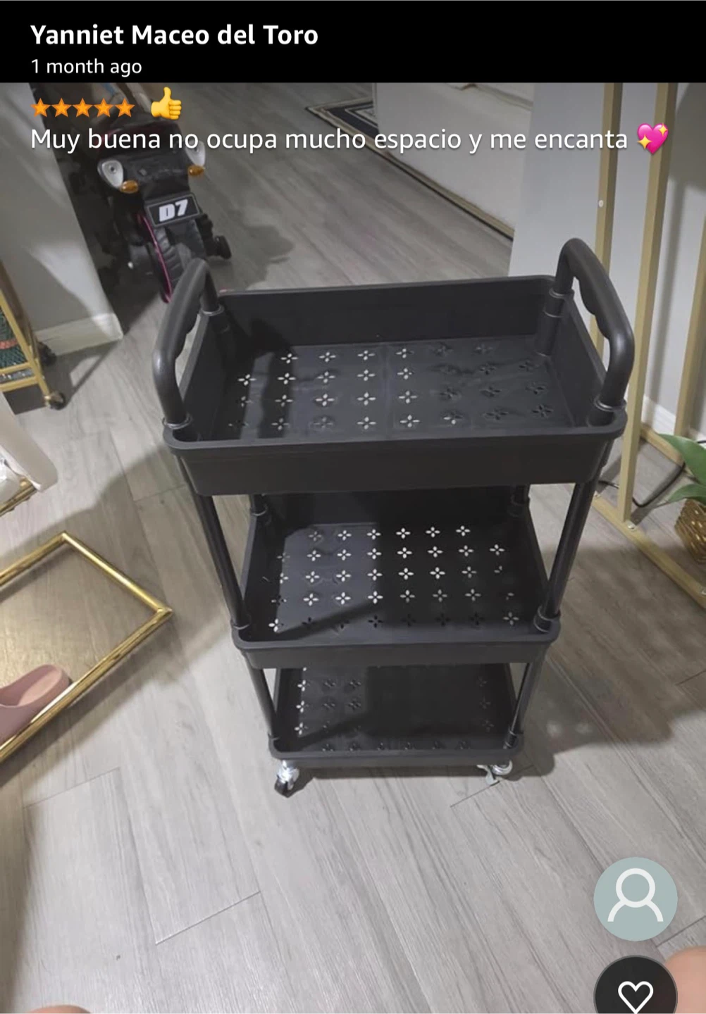 SPACELEAD 3 Tier Rolling Cart