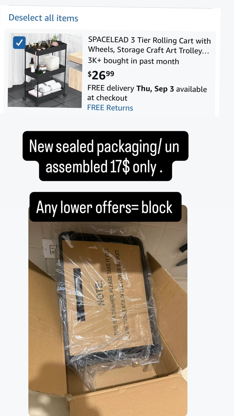 SPACELEAD 3 Tier Rolling Cart - photo 2