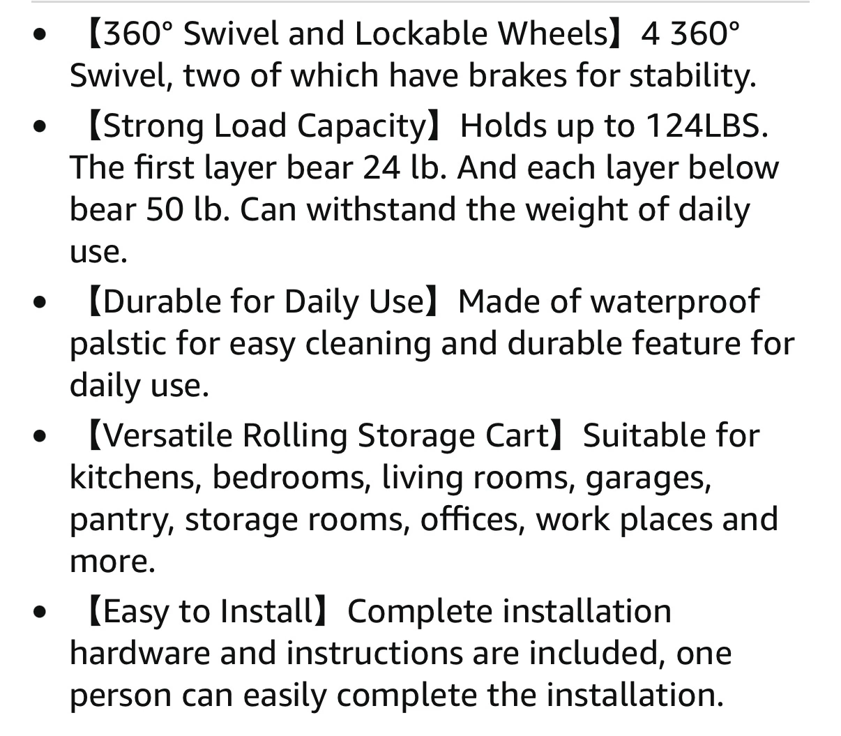 SPACELEAD 3 Tier Rolling Cart - photo 3