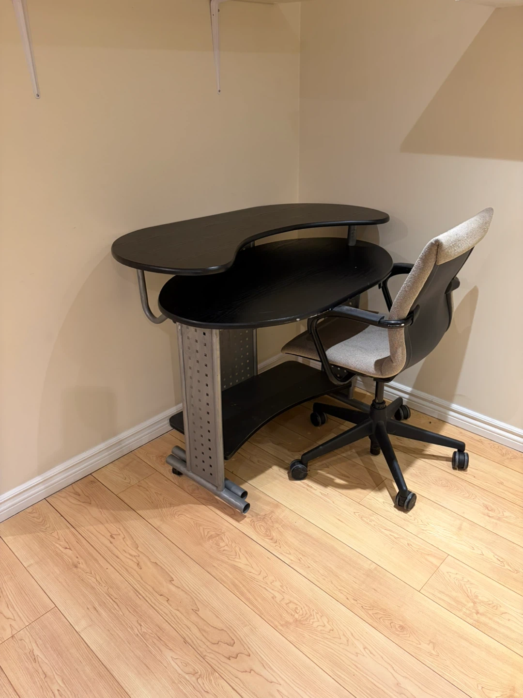 Black Computer Desk with Chair