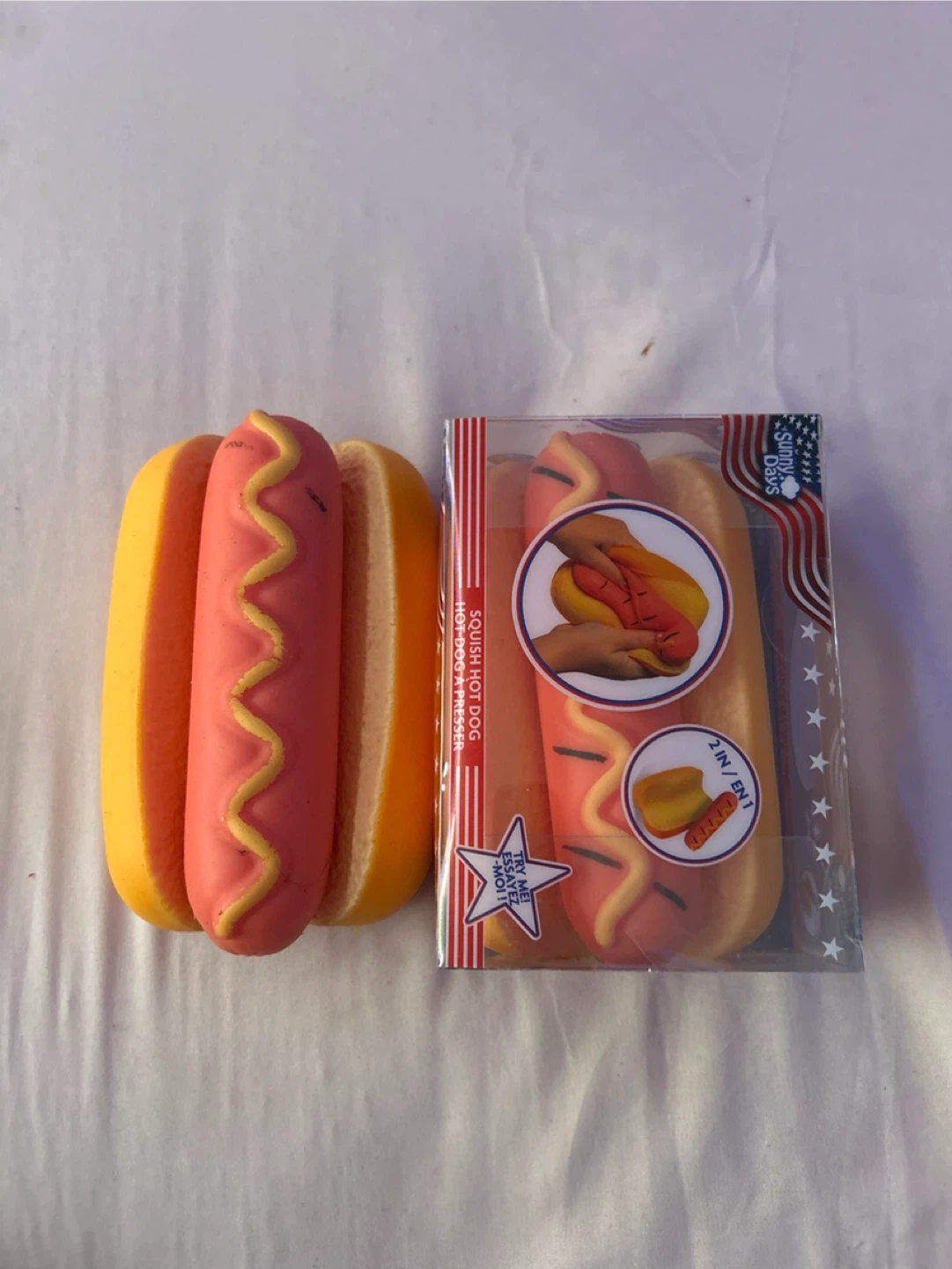 Sunny Days Squish Hot Dog Stress Toy