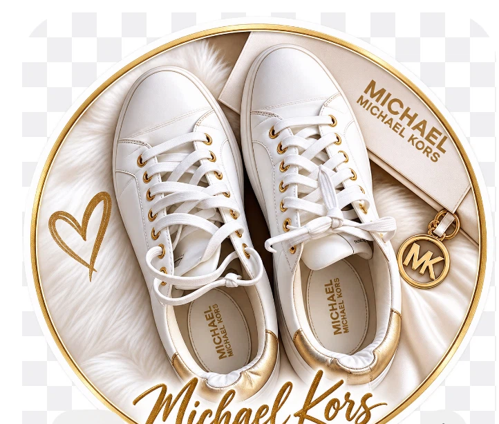 Michael Kors White Leather Sneakers