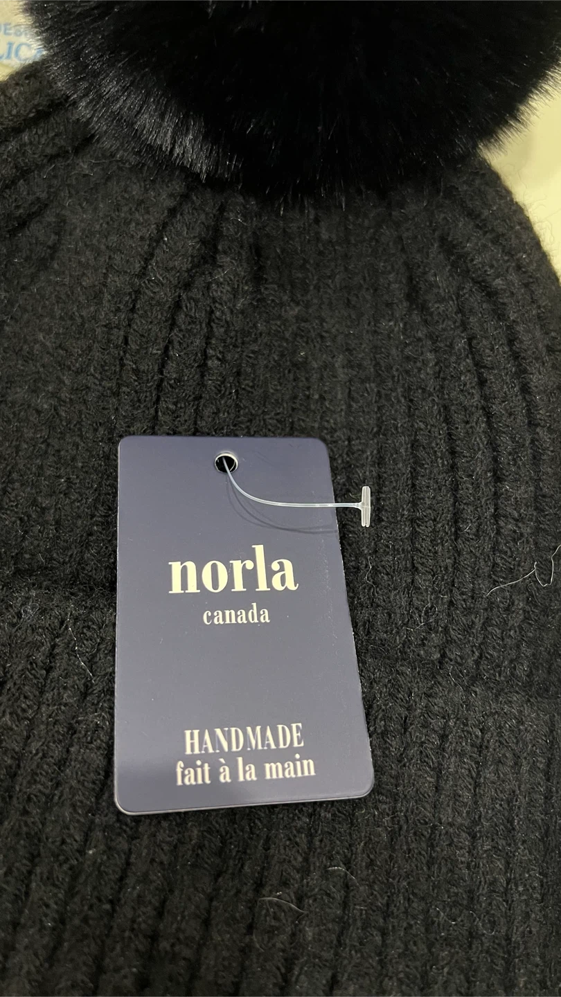 Norla Canada Black Knit Hat with Pom Poms - photo 3