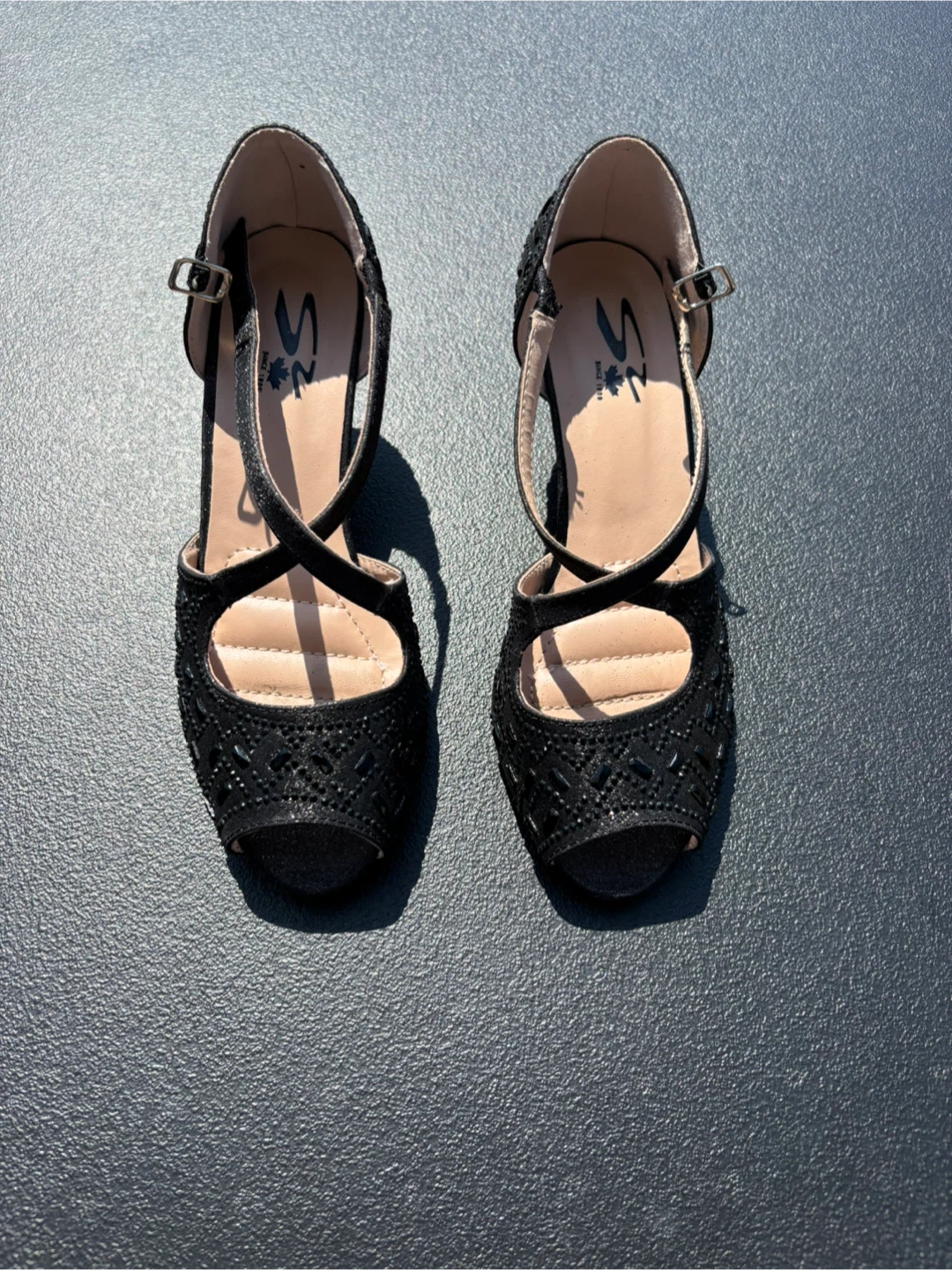Black Strap Heels - Size 6