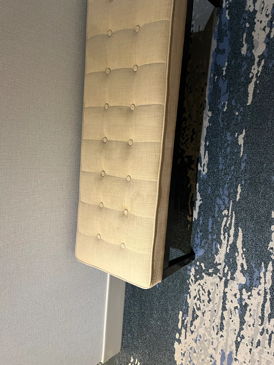 Tufted Upholstered Bench Ottoman