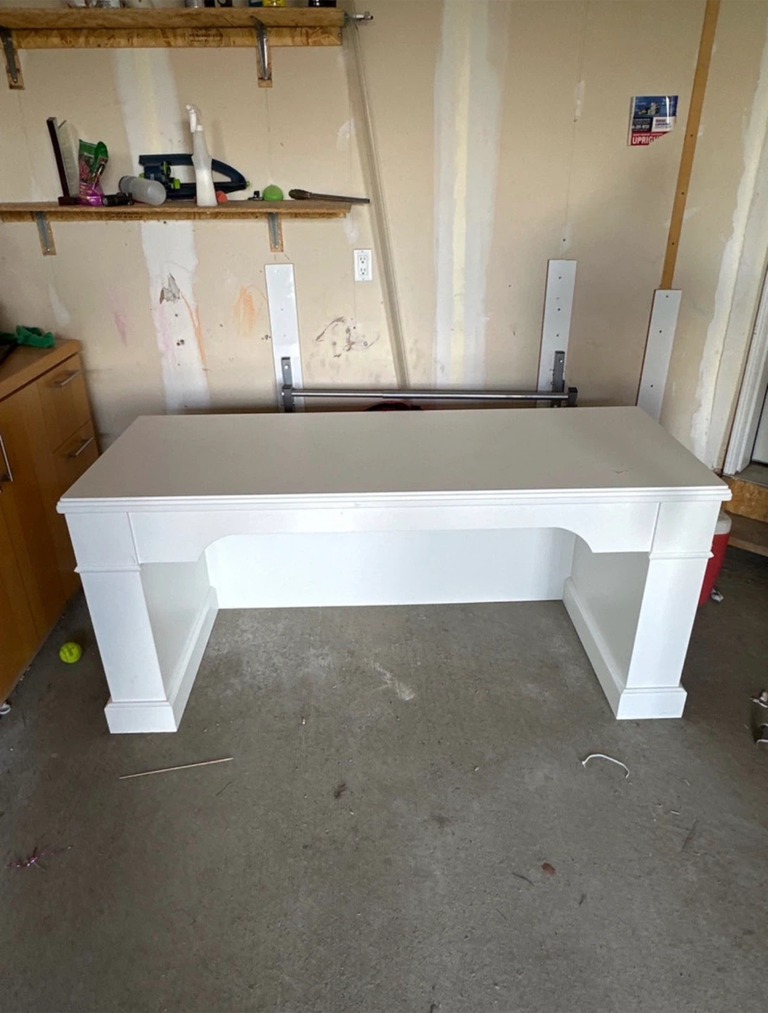 New white wooden table