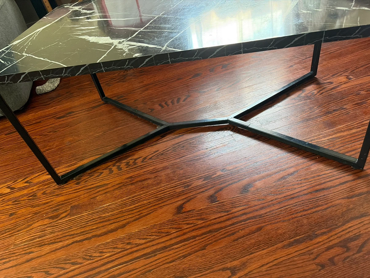 Marble-Look Coffee Table - photo 3
