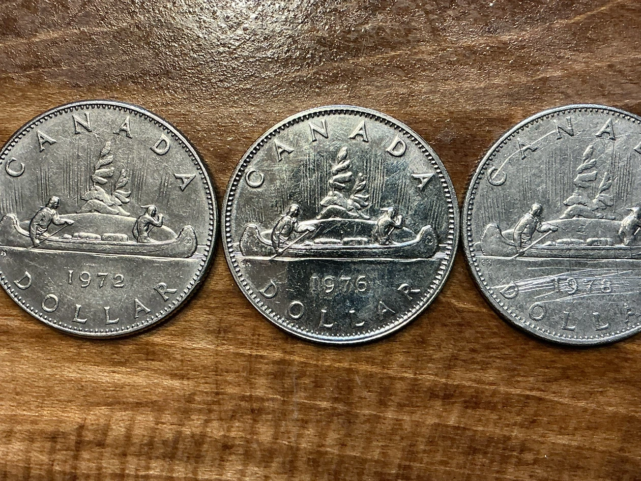 4 Canadian Dollar Nickel Coins (1972, 1976, 1978, 1979) - photo 3