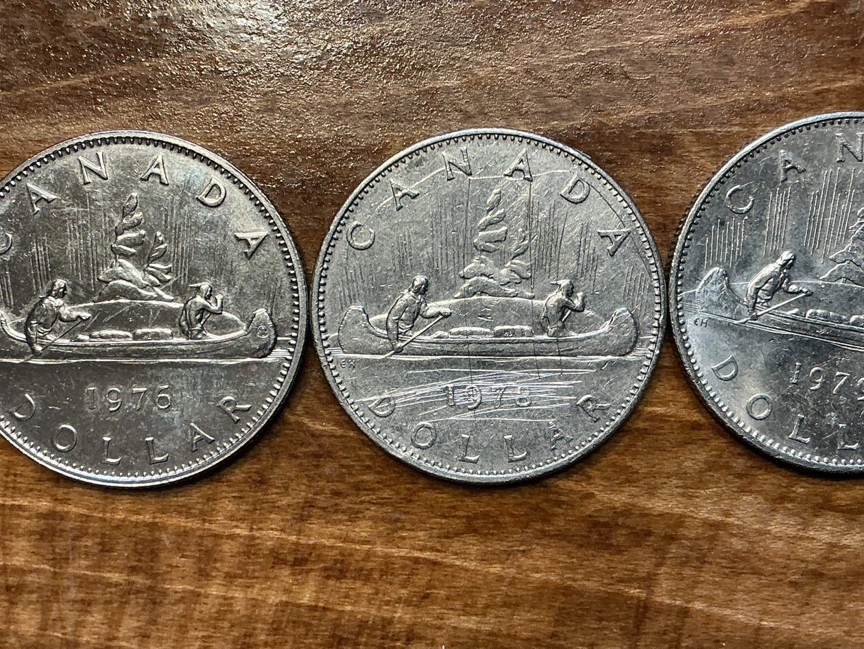 4 Canadian Dollar Nickel Coins (1972, 1976, 1978, 1979) - photo 4