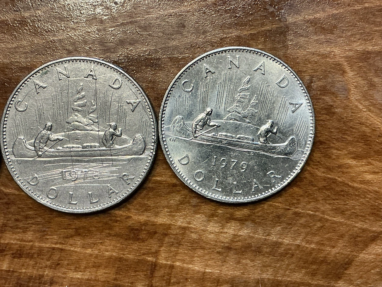 4 Canadian Dollar Nickel Coins (1972, 1976, 1978, 1979) - photo 5