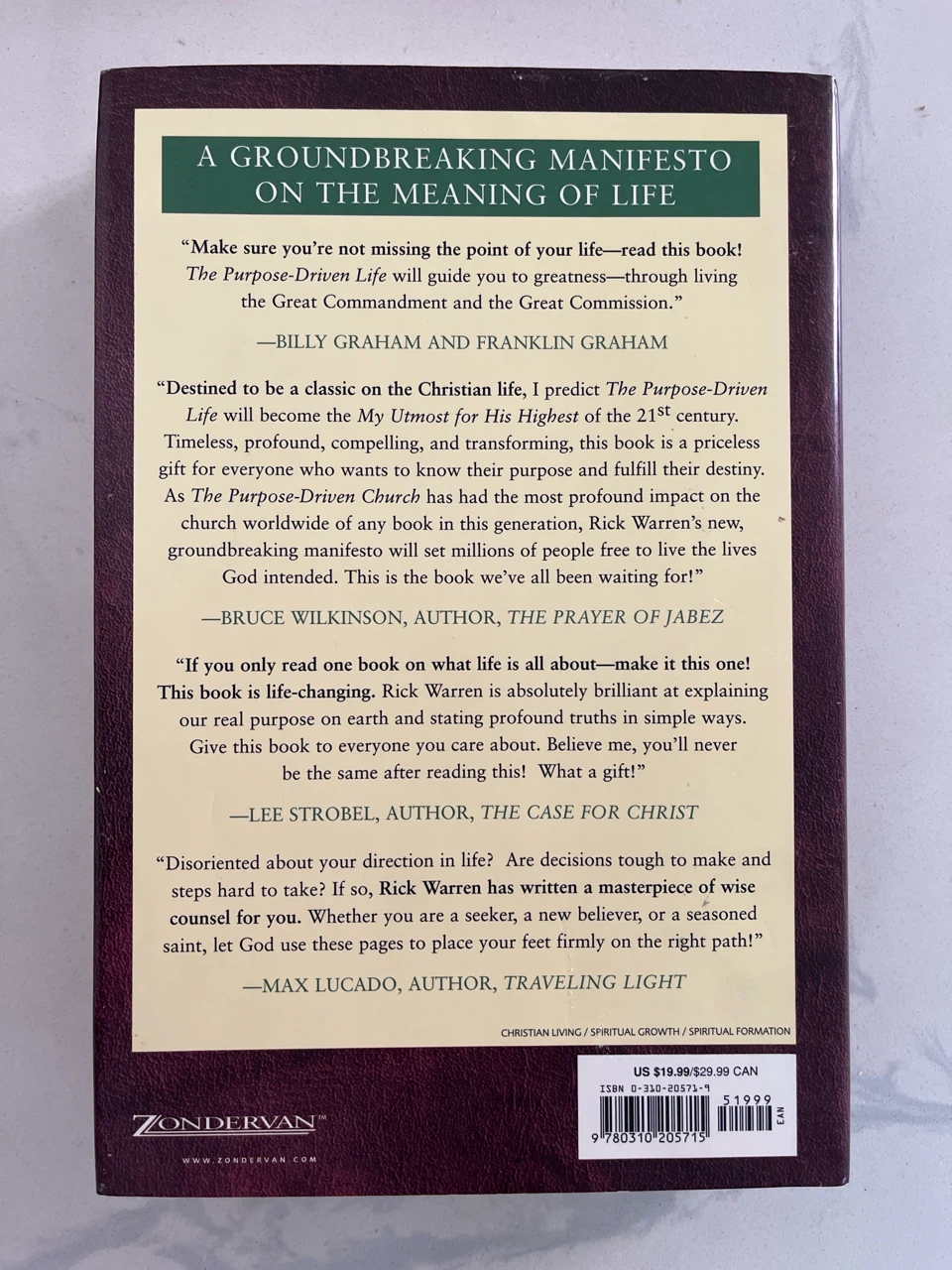 The Purpose Driven Life by Rick Warren Book - photo 2
